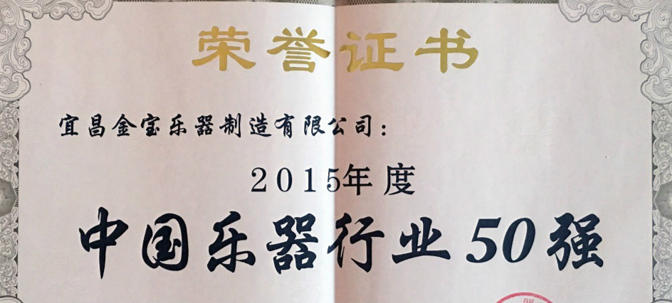 森柏龙钢琴中国制造商荣获“2015年度中国乐器行业50强”